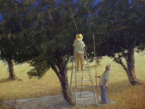 Olive Pickers, 1985 (akryyli kankaalle)